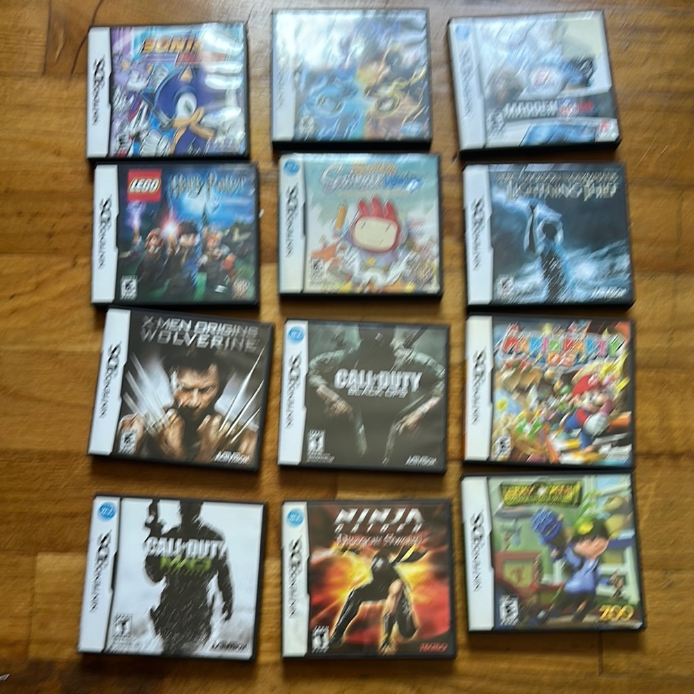 Nintendo Black and White DS Game Set: 13 individual games, each one costs $20